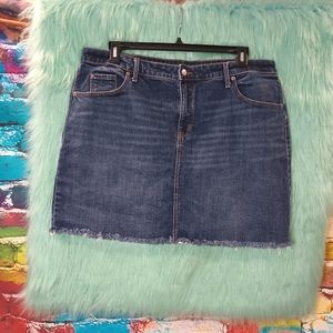 Old Navy Blue Denim Five Pocket Skirt Size 18